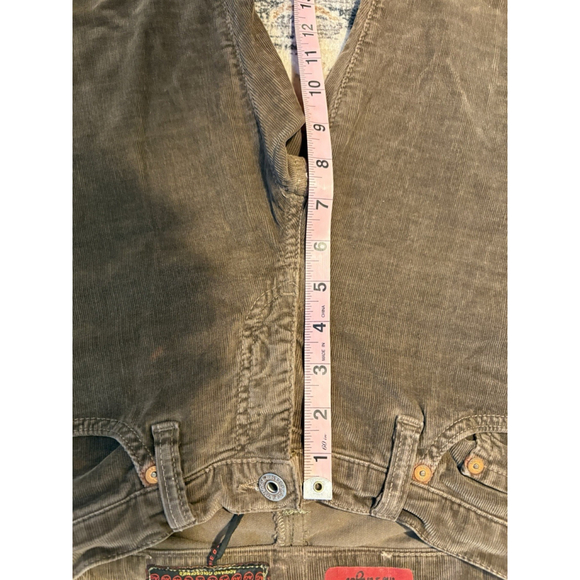 AG ANGEL Brown Corduroy Jeans Womens 26 Y2K Low Rise 90s Grunge Indie Sleaze - Picture 6 of 13